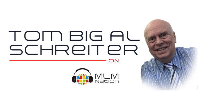 Tom Big Al Schreiter smiling during MLM Nation podcast interview about network marketing success for shy and quiet people