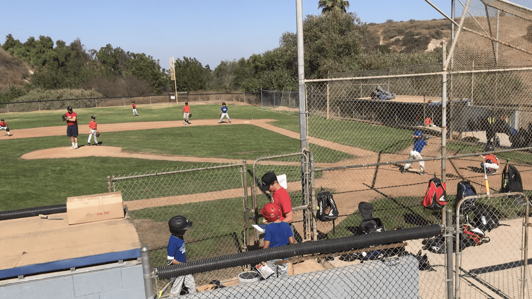 My son Ethan, staying focused at bat in baseball game