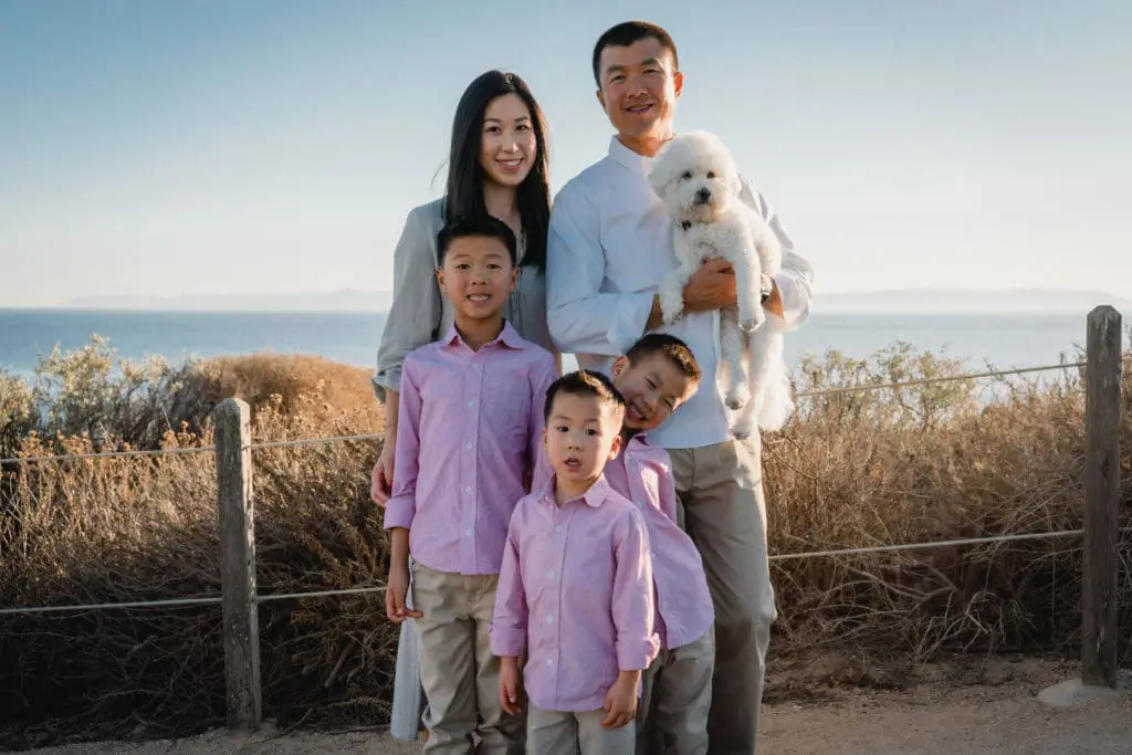 Simon Chan and his family